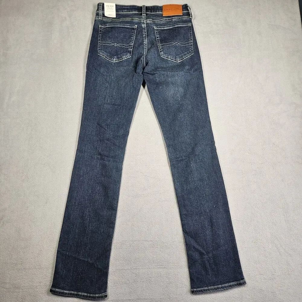 Lucky Brand Jeans Womens Size 4/27 Sweet Mid Rise‎ Straight Leg Preppy Stretch